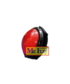 BOTAO 6,3 CONVEXO VERMELHO COM LED