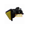 BOTAO TRIANGULAR AMARELO COM  LED