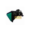 BOTAO TRIANGULAR VERDE COM LED